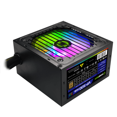 Fuente de Poder Gamemax VP-500 A-RGB Certificada Bronze 80 Plus