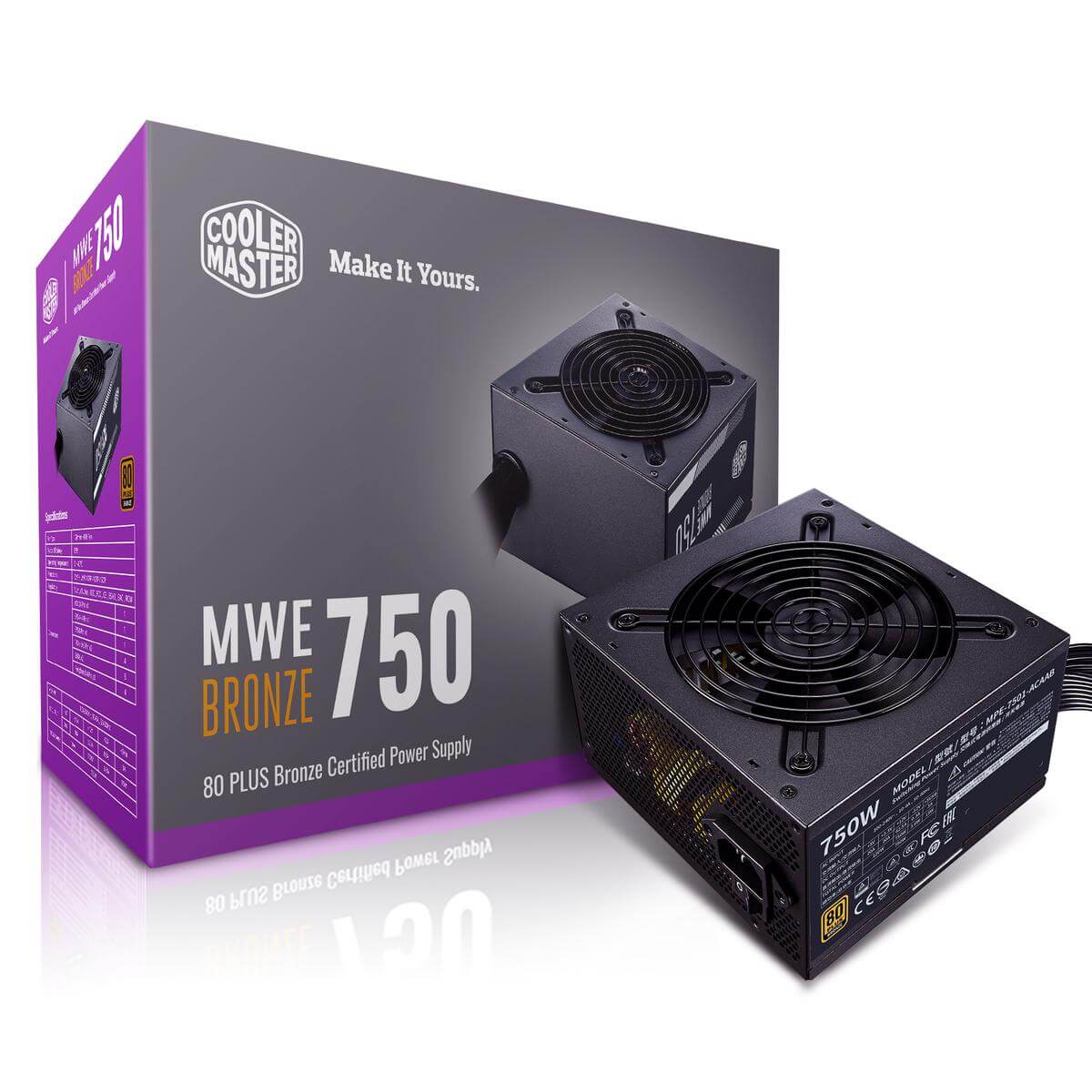 Fuente de Poder Cooler Master MWE Bronze 750 V2 (MPE-7501-ACAAB-WO) (750 W)