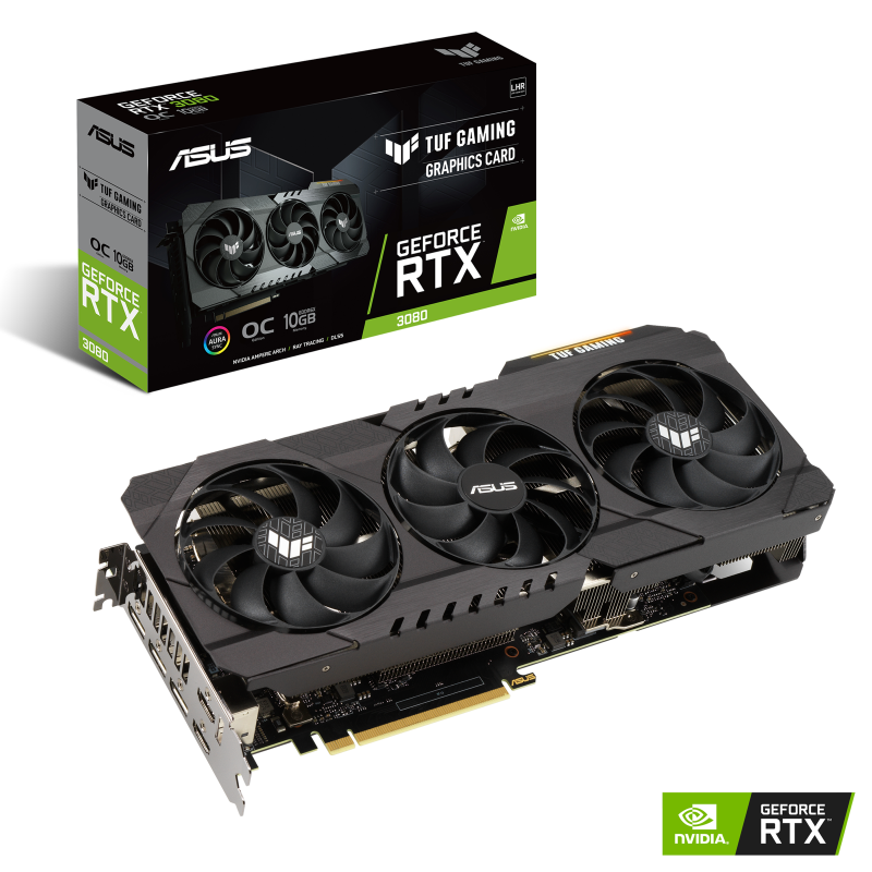 Tarjeta de Video ASUS TUF RTX3080 10GB DDR6X TUF-RTX3080-O10G-V2-GAMING