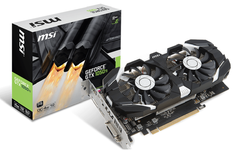 Tarjeta de video MSI GeForce GTX 1050 TI 4GT OC