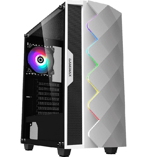 Gamemax White Diamond RGB - Blanco