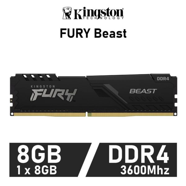 Kingston Fury Beast KF436C17BB/8 (1 x 8GB | DIMM DDR4-3600)