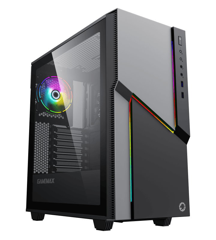 GABINETE GAMER NINJA COC GAMEMAX ATX, MATX VENTANA DE VIDRIO TEMPLADO