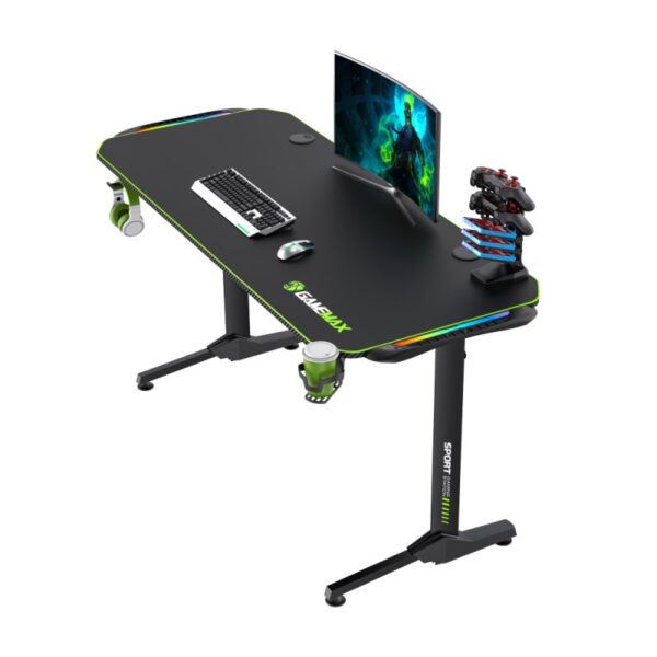 ESCRITORIO GAMER GAMEMAX CARBON D140 RGB SOPORTA HASTA 100KG - Imagen 2