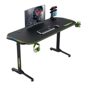 ESCRITORIO GAMER GAMEMAX CARBON D140 RGB SOPORTA HASTA 100KG