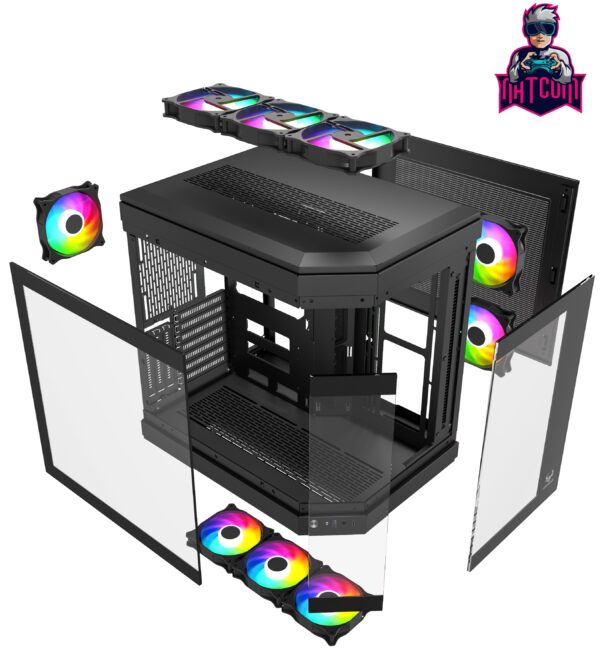 CENTAURUS BLACK FORCIS H50B INCLUYE 6 VENTILADORS ARGB 120MM - Imagen 5