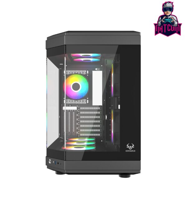 CENTAURUS BLACK FORCIS H50B INCLUYE 6 VENTILADORS ARGB 120MM - Imagen 3