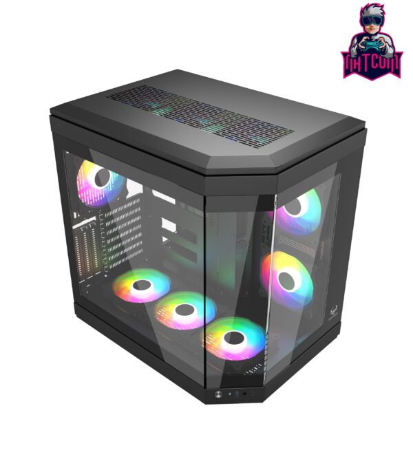 CENTAURUS BLACK FORCIS H50B INCLUYE 6 VENTILADORS ARGB 120MM - Imagen 2