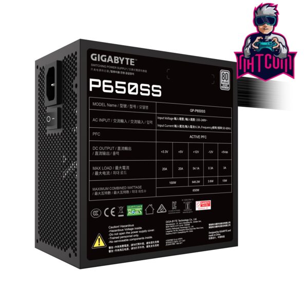 GIGABYTE 650W 80Plus Silver (GP-P650SS) - Imagen 3