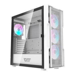 Gabinete Gamer Darkflash DK431 White E-ATX 4 Fans A-RGB Incluidos