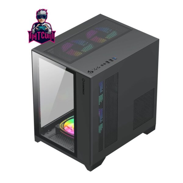 Gamemax Infinity Mini Black (Con 4 Ventiladores Negros y Controladora) - Imagen 7