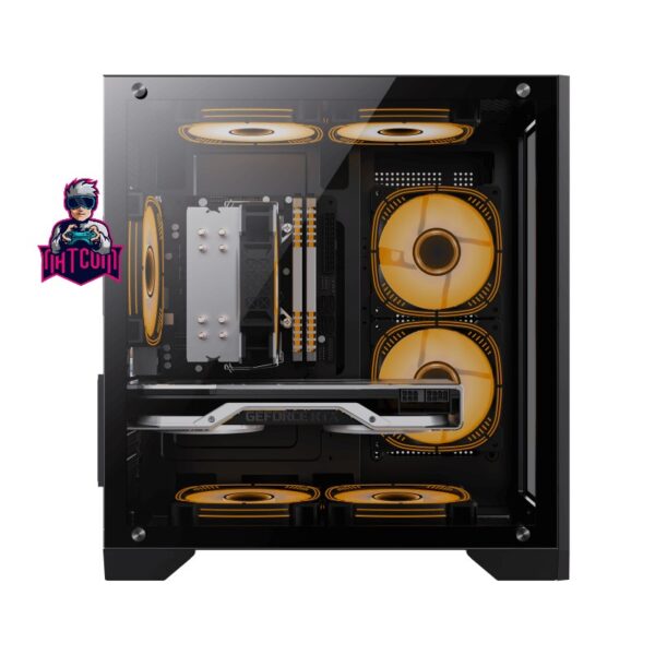 Gamemax Infinity Mini Black (Con 4 Ventiladores Negros y Controladora) - Imagen 4